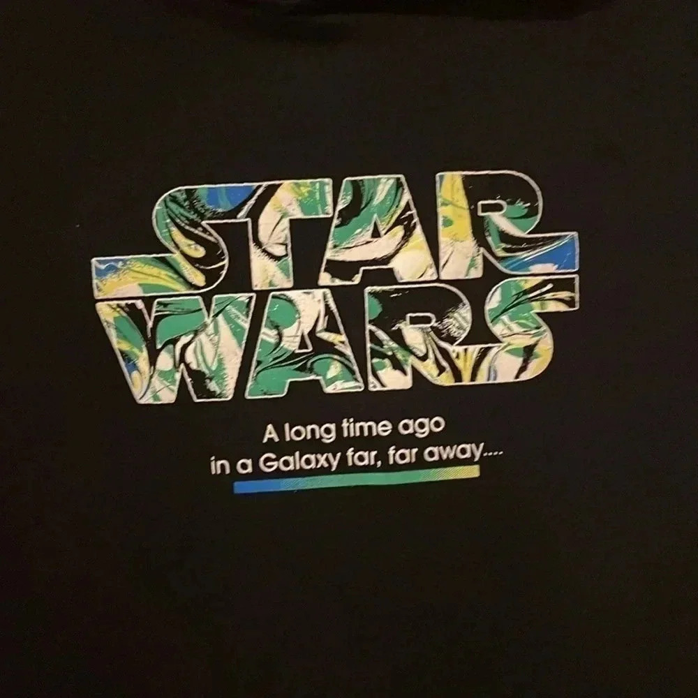 Star Wars Episode IV Hoodie Black Front & Back Graphics Kangaroo Pocket Adult S - Picture 2 of 7